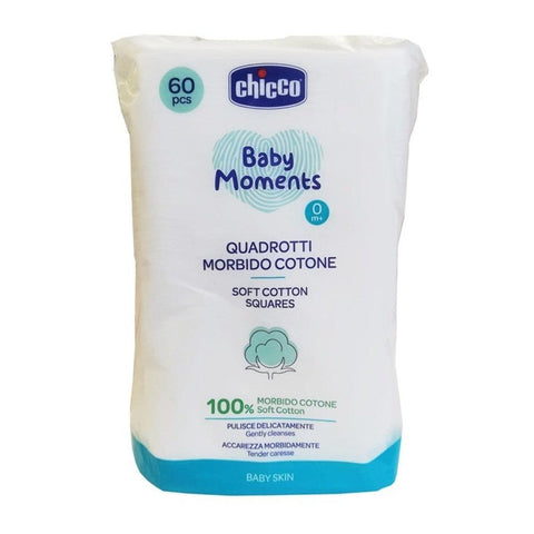Chicco - Chicco Baby Moments Soft Cotton Squares 60pcs - Mari Kali Stores Cyprus
