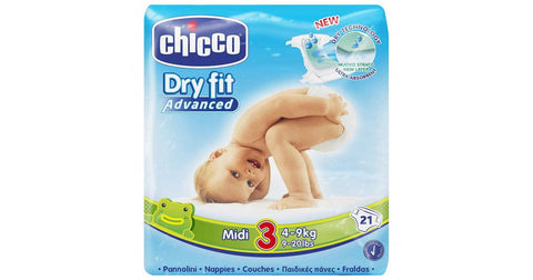 Chicco - Chicco Dry Fit Plus Midi 4-9kg 21pcs - Mari Kali Stores Cyprus