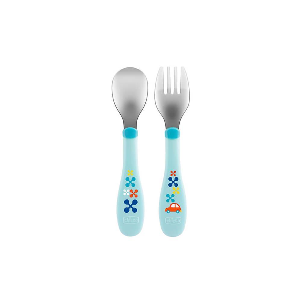 Chicco - Chicco Mix And Match Metal Cutlery 18m+ - Mari Kali Stores Cyprus