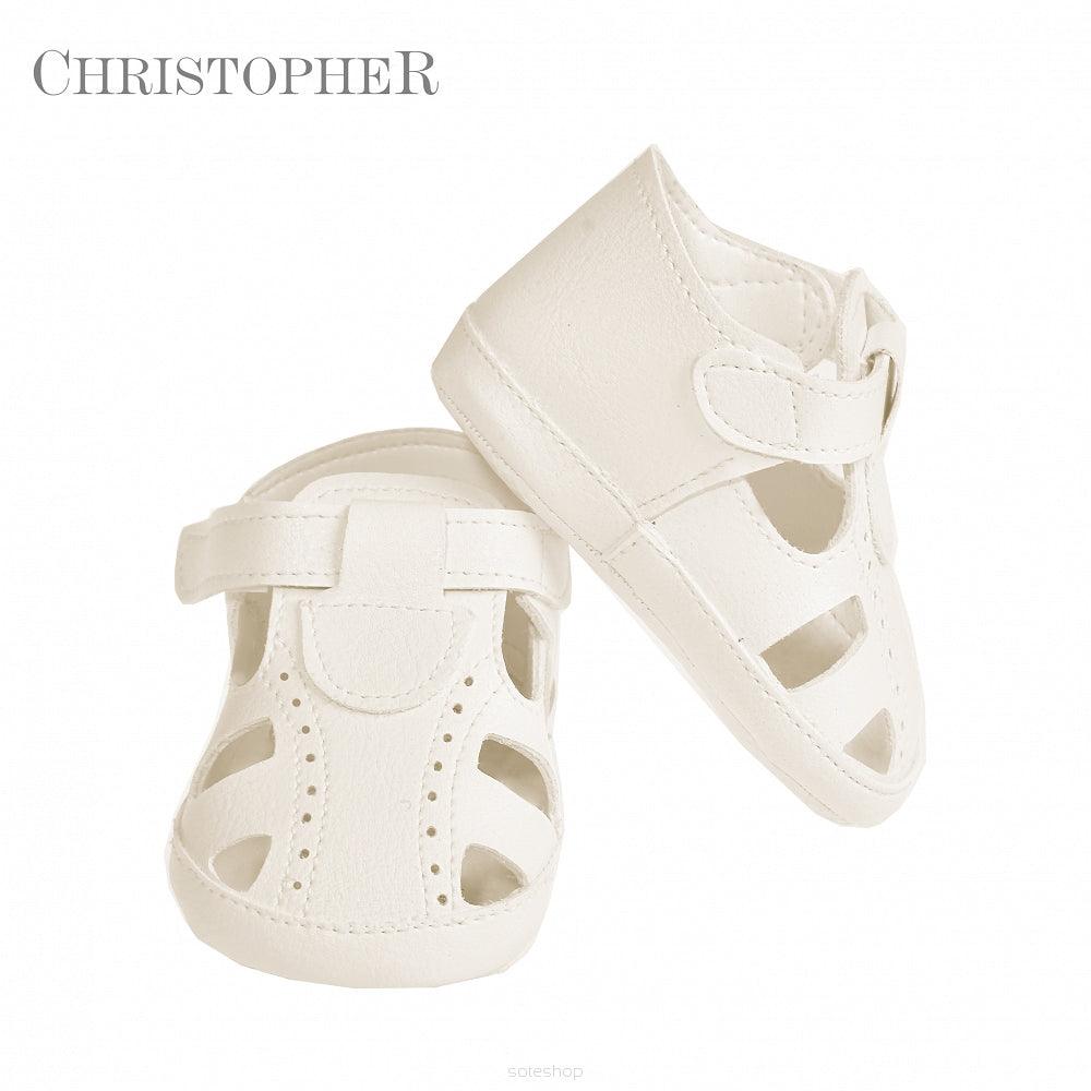 Christopher - Leather sandal Ecru Kod.5324/2 - Mari Kali Stores Cyprus