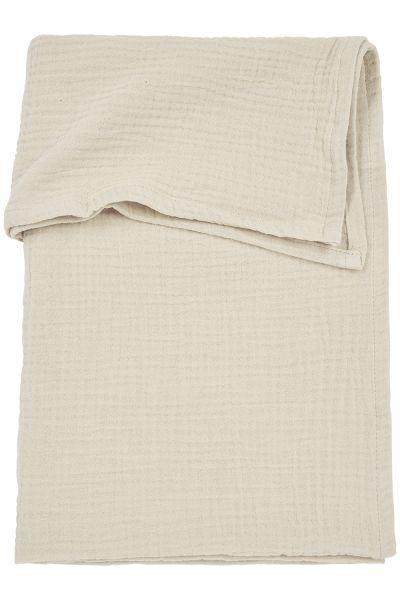 Meyco Crib Sheet Pre-washed Muslin Uni - Soft Sand - 75x100cm - Mari Kali Stores Cyprus
