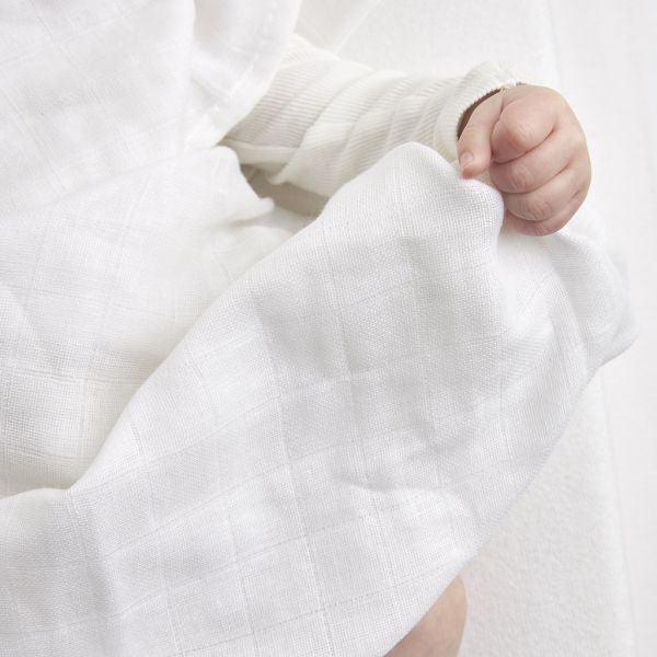 Meyco Swaddle 2-pack Muslin Uni - White - 120x120cm