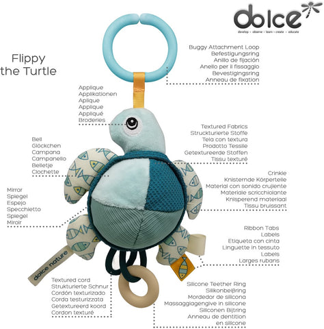 Dolce Ocean activity pendant - Turtle Flippy
