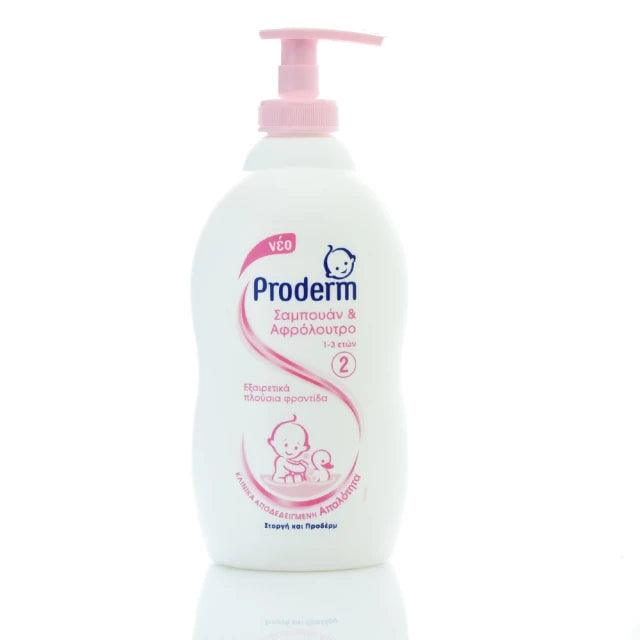 Proderm Shampoo & Shower Gel 1-3 years 400ML - Mari Kali Stores Cyprus