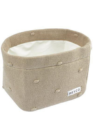 Meyco Nursery Basket Mini Knots - Sand - Medium - Mari Kali Stores Cyprus