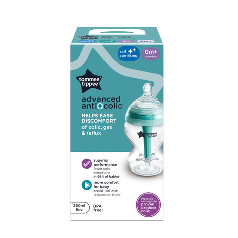 Tommee Tippee Natural Start Anti-Colic Baby Bottle 260ml, 0m+