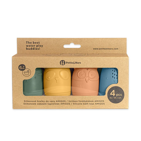 Petite&Mars Silicone bath toys Amigos