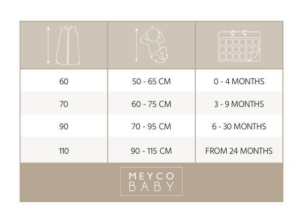 Meyco Sleeping Bag Pre-washed Muslin Uni - Offwhite - 90cm