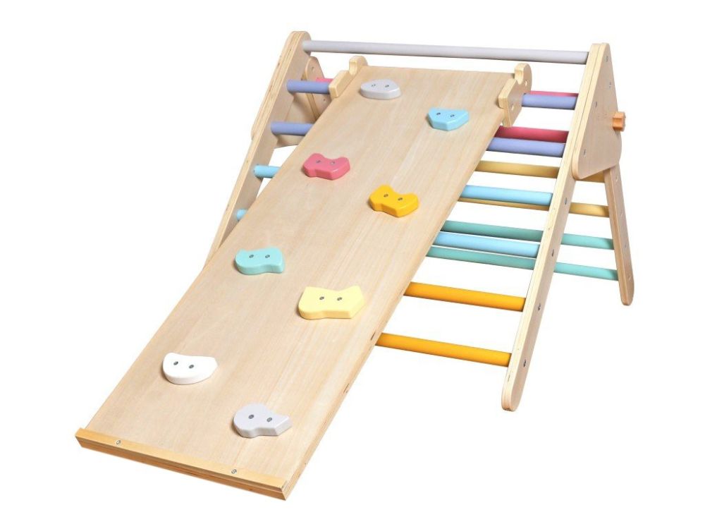 Wooden Pikler Triangle + Board 2in1