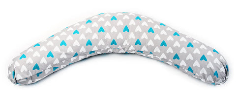 Sensillo XL Pregnancy Pillow hearts torquoise