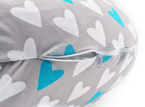Sensillo XL Pregnancy Pillow hearts torquoise