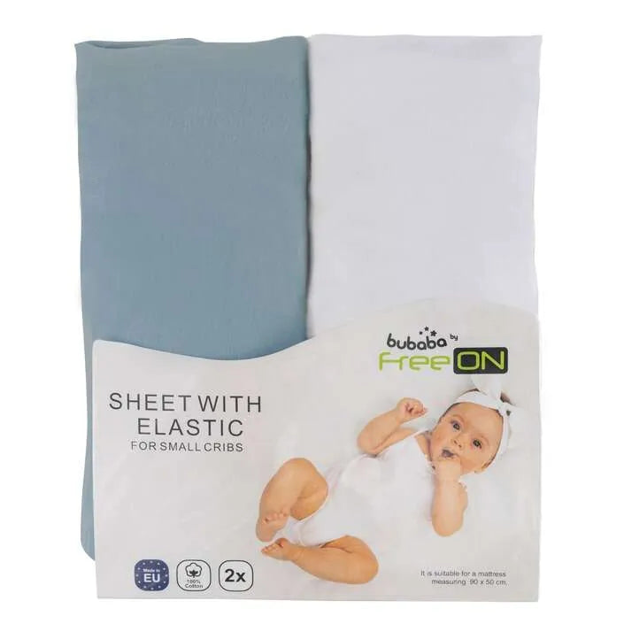 Bubaba by FreeON sheets for cribs For NextToME 50 x 90 cm  (Pack Of 2)