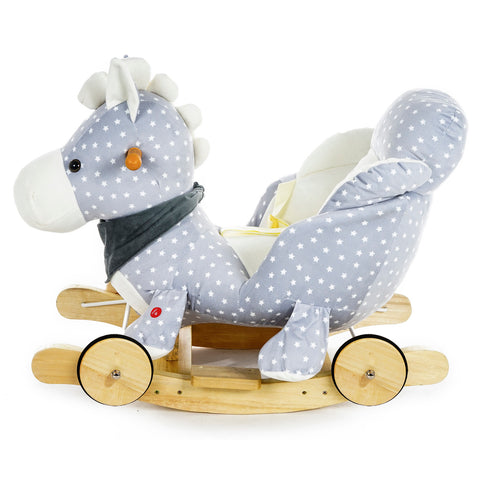 Kidsee Rocking Horse Gray With Wheels