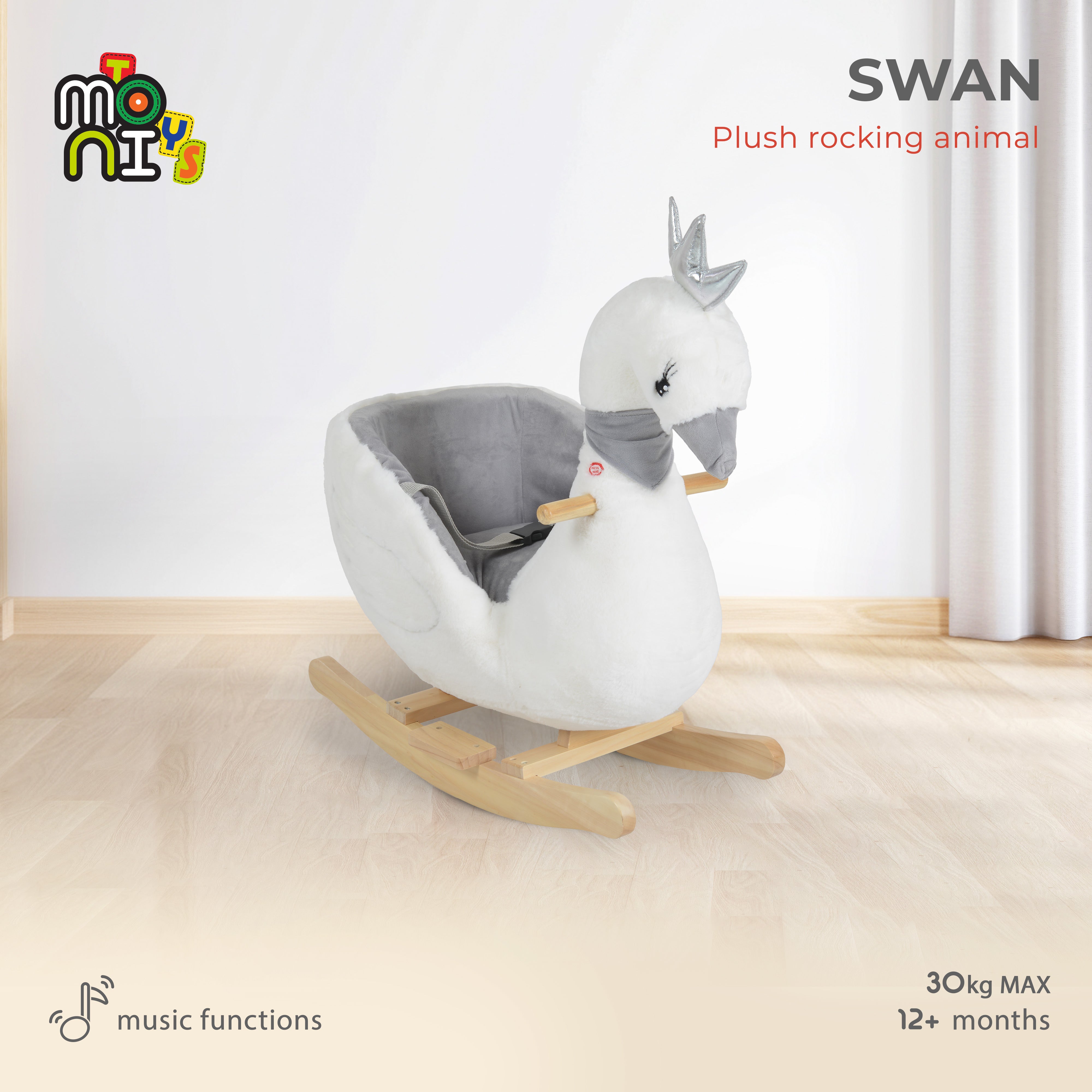 Cangaroo Plush rocking animal Swan