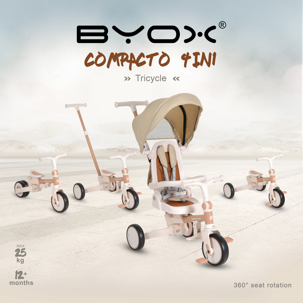 Cangaroo Tricycle Compacto 4in1