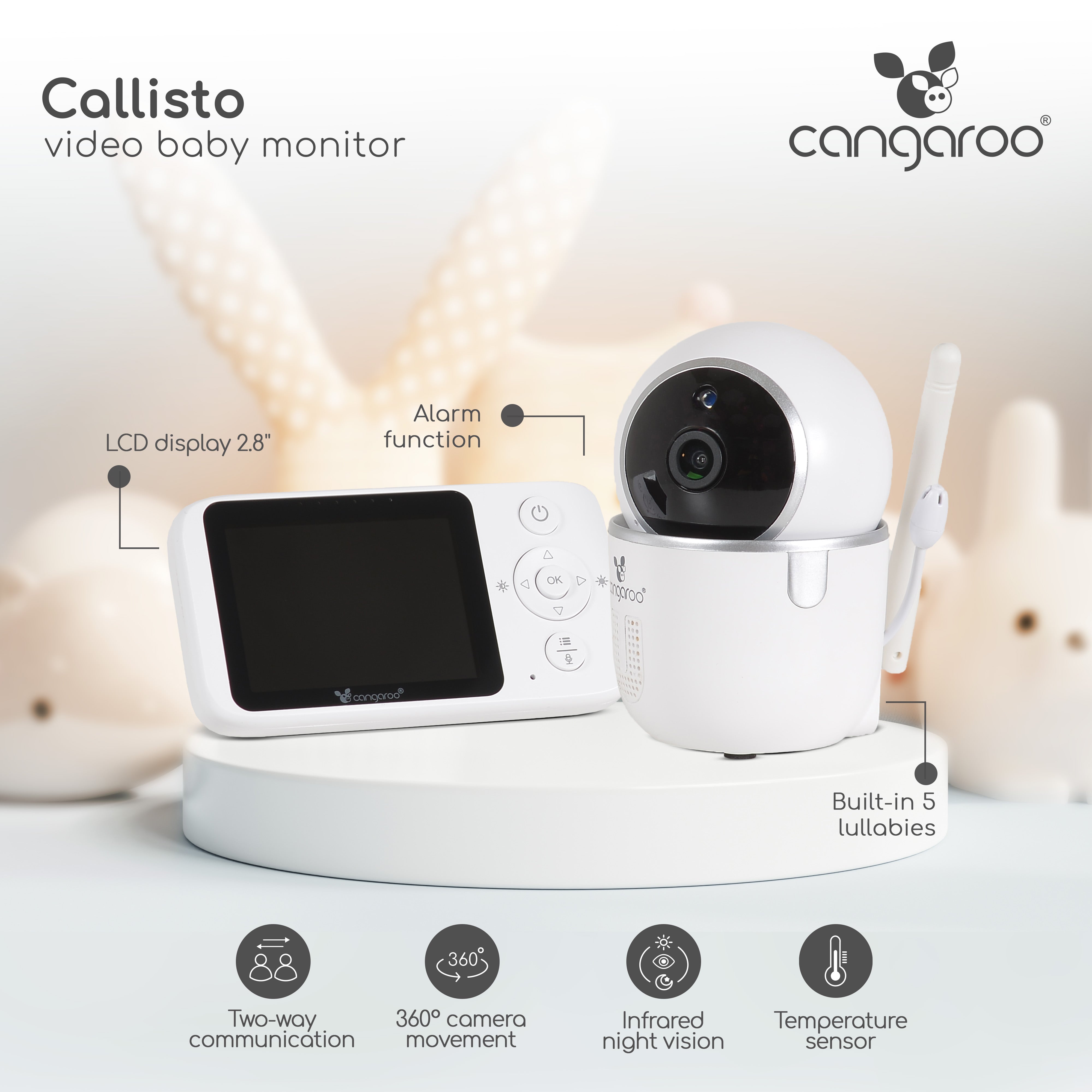 Cangaroo Video baby monitor Callisto  2,8 inch