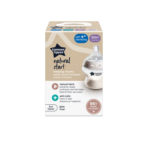 Tommee Tippee Baby Natural Start Anti-Colic Baby Bottle 150ml, 0m+