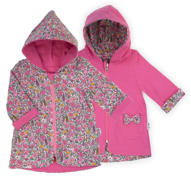 Bamar Nicol Girl's reversible sweatshirt jacket with flowers LEA - Mari Kali Stores Cyprus