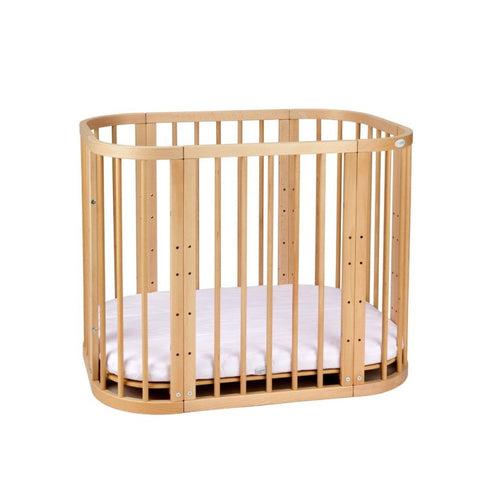 Waldin New 5in1 baby bed with cradle NATURAL