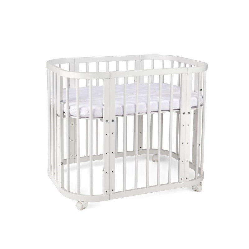 Waldin New 5in1 baby bed with cradle White