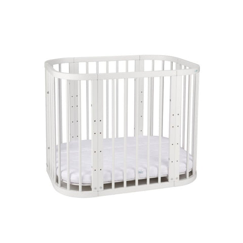 Waldin New 5in1 baby bed with cradle White