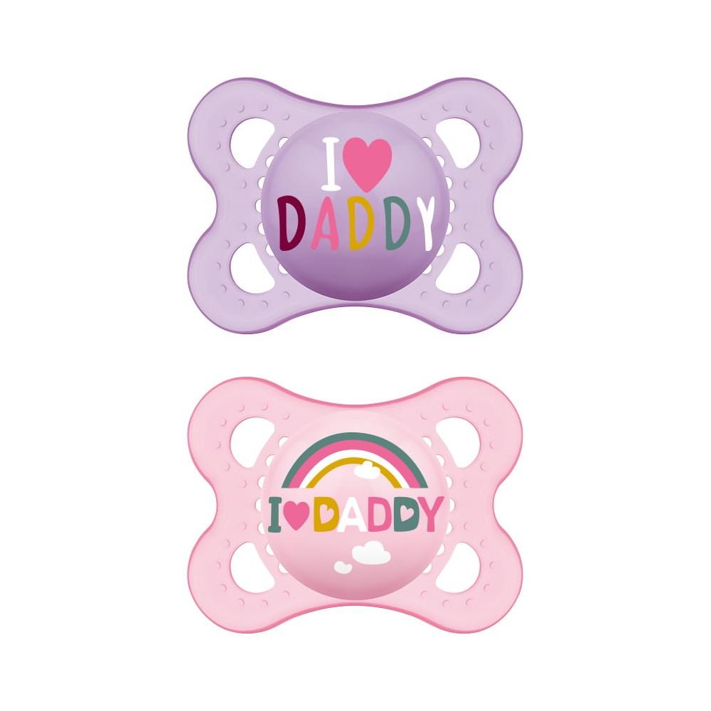 MAM - MAM silicone soother I love mommy & daddy 2-6m 2-pcs - Mari Kali Stores Cyprus