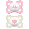MAM - MAM silicone soother I love mommy & daddy 2-6m 2-pcs - Mari Kali Stores Cyprus