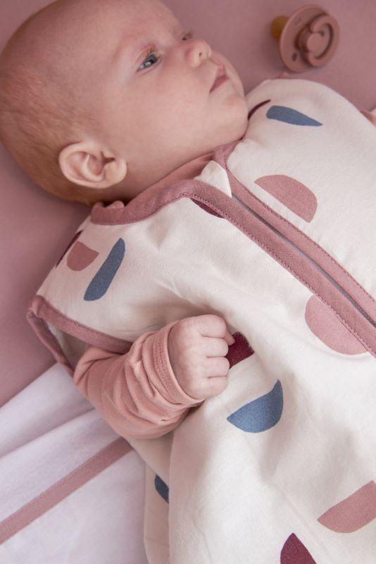 Meyco - Baby Sleeping Bag, Detachable Sleeve Lined Shapes, Lilac - 70cm - Mari Kali Stores Cyprus