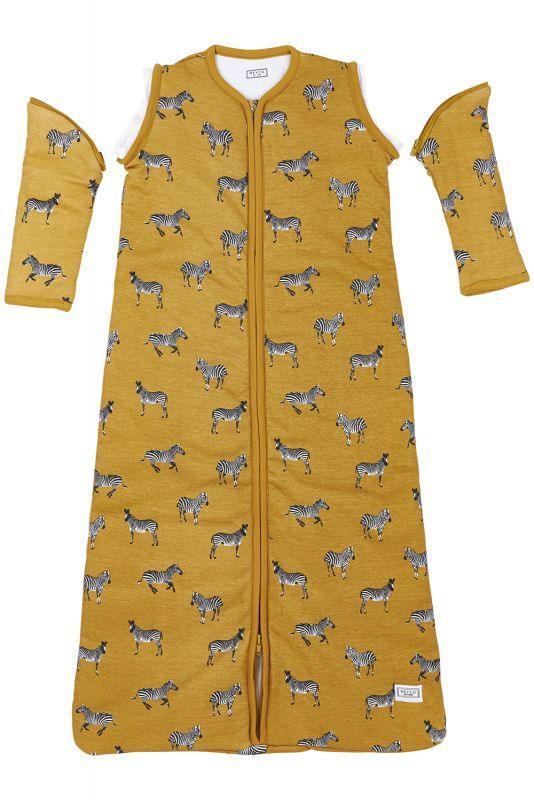 Meyco - Baby Sleeping Bag, Detachable Sleeve Lined Zebra Animal - Honey Gold 70cm - Mari Kali Stores Cyprus