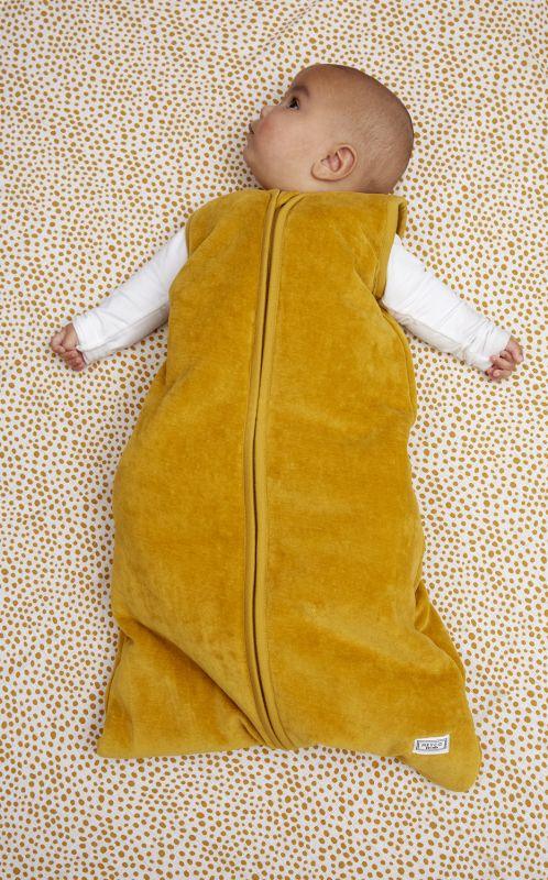 Meyco - Baby Sleeping Bag Lined Velvet Honey Gold - 90cm - Mari Kali Stores Cyprus