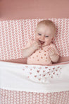 Meyco - Cot Bed Sheet Hearts - Old Pink - Mari Kali Stores Cyprus