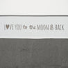 Meyco - Cot Bed Sheet Love you to the moon and Back - Grey - Mari Kali Stores Cyprus