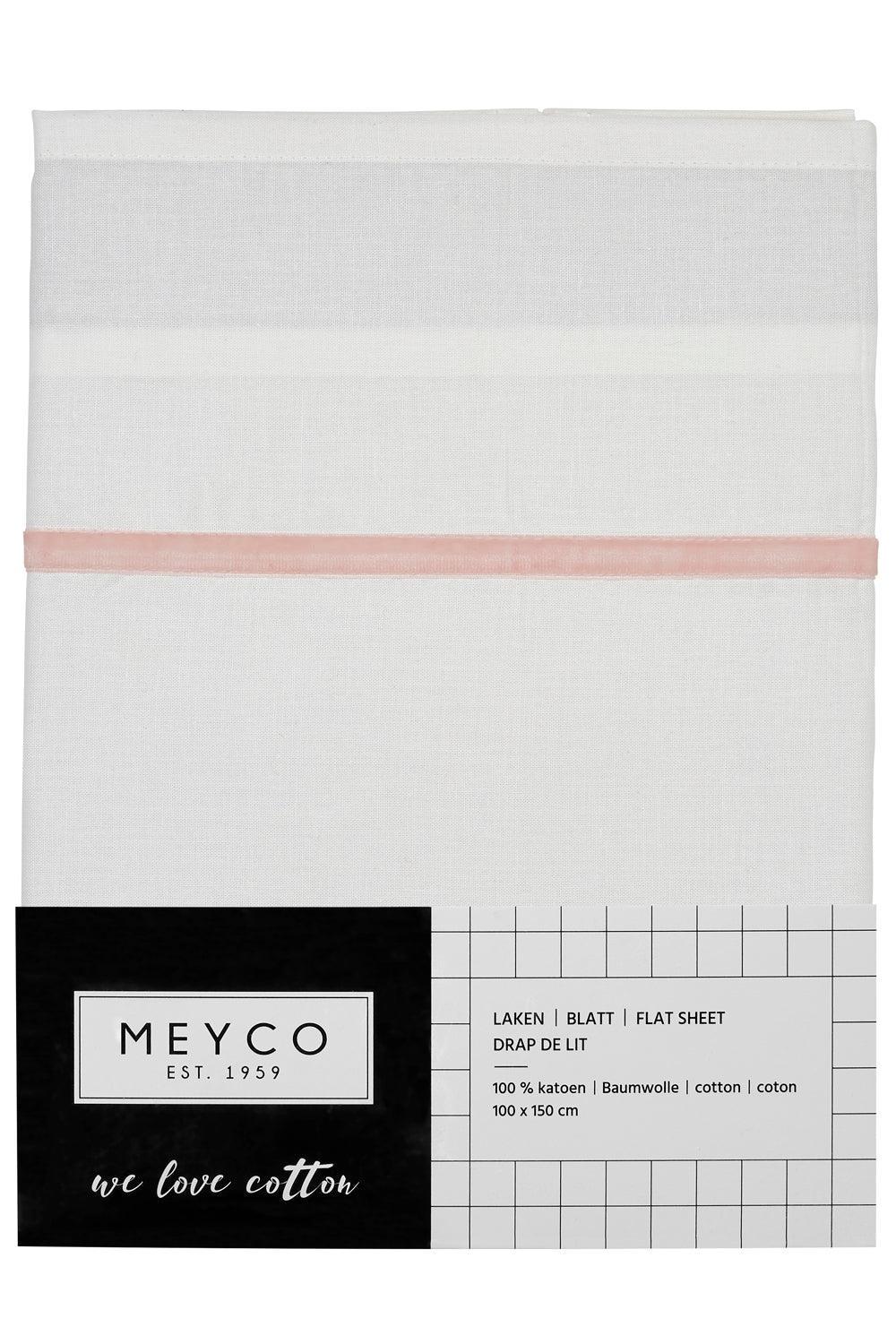 Meyco - Cot Bed Sheet Piping Velvet - Light Pink - Mari Kali Stores Cyprus