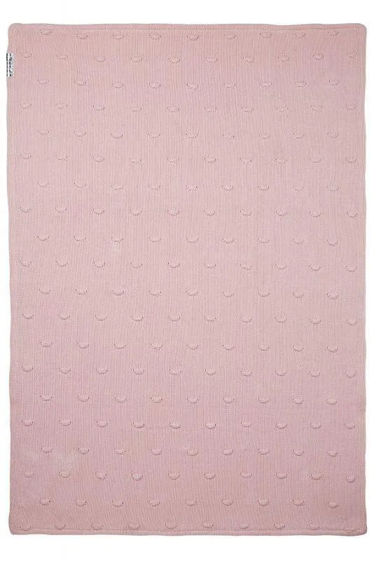 Meyco - Crib Blanket Velvet Knots - Pink - Mari Kali Stores Cyprus