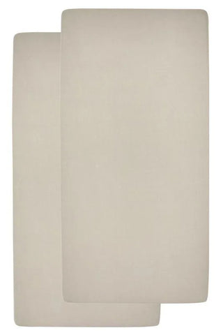 Meyco - Fitted Sheet Co-sleeper 2-pack Uni - Sand - 50x90cm - Mari Kali Stores Cyprus