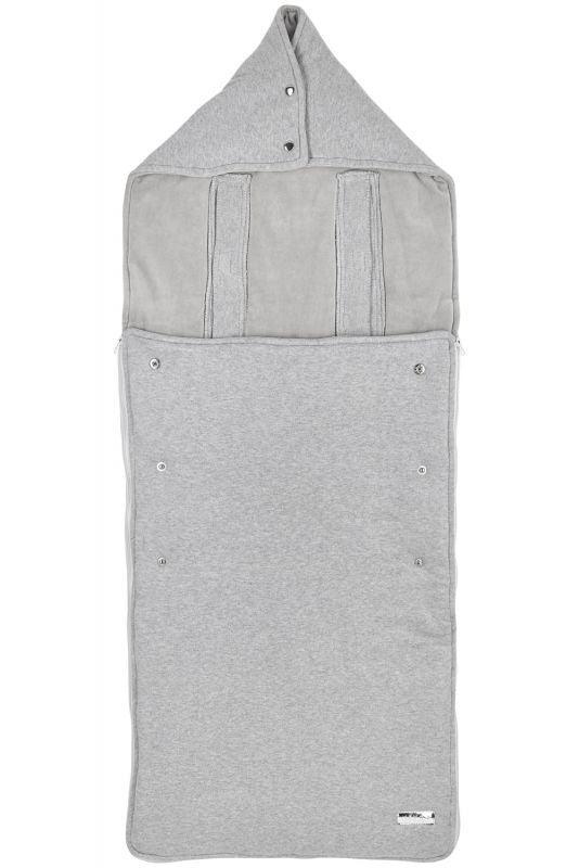 Meyco - Knit Stroller Footmuff-Sleeping Bag - Grey Melange - Mari Kali Stores Cyprus
