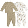 Meyco - Meyco Baby Pajamas 2-pack Mini Panther - Offwhite/sand - Size 62/68 - Mari Kali Stores Cyprus