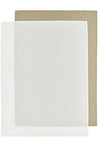 Meyco - Meyco Cot Bed Sheet 2-pack Uni - Taupe/offwhite - 100x150cm - Mari Kali Stores Cyprus