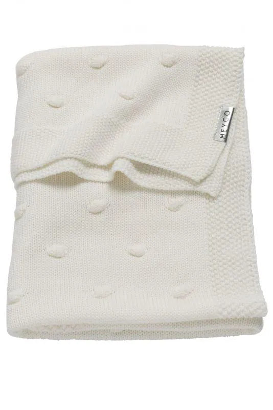 Meyco - Meyco Crib Blanket Knots - Offwhite - 75x100cm - Mari Kali Stores Cyprus