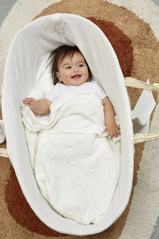 Meyco - Meyco Crib Blanket Knots - Offwhite - 75x100cm - Mari Kali Stores Cyprus