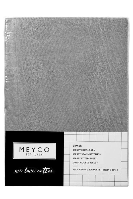 Meyco - Meyco Jersey Fitted Sheet 2-Pack - Grey - 60x120 cm - Mari Kali Stores Cyprus