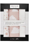 Meyco - Meyco Muslin Swaddle 3-pack Organic Cotton - Pink - 120x120cm - Mari Kali Stores Cyprus