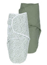 Meyco - Swaddle Meyco 2pack - Cheetah/Uni Forest Green - 0-3m - Mari Kali Stores Cyprus