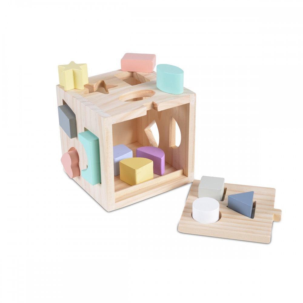 moni Toys - Moni Toys Wooden educational cube - Mari Kali Stores Cyprus