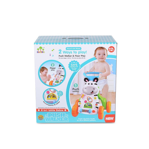 moni Toys - Push walker 2in1 Little zebra - Mari Kali Stores Cyprus