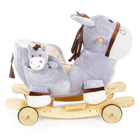 Kidsee Rocking Donkey Gray With Wheels