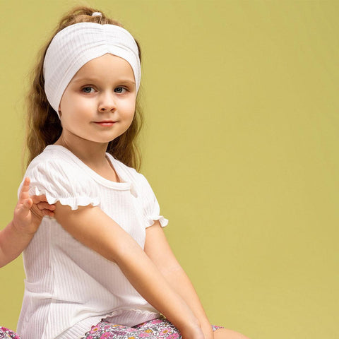 Bamar Nicol Ribbed headband girls cream LEA - Mari Kali Stores Cyprus