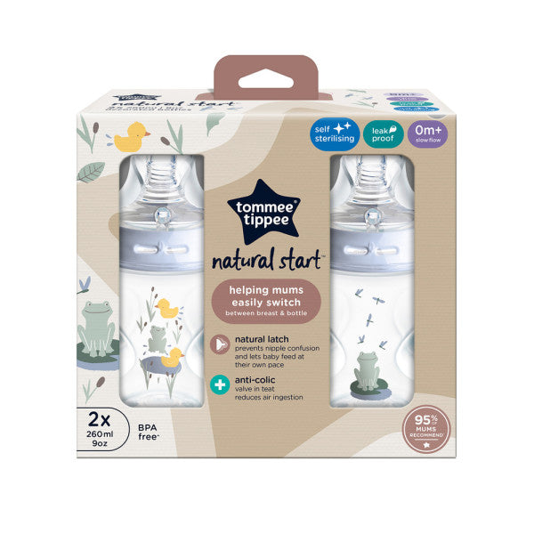 Tommee Tippee Baby Bottles Anti-Colic 260ml, 0m+ Pack of 2