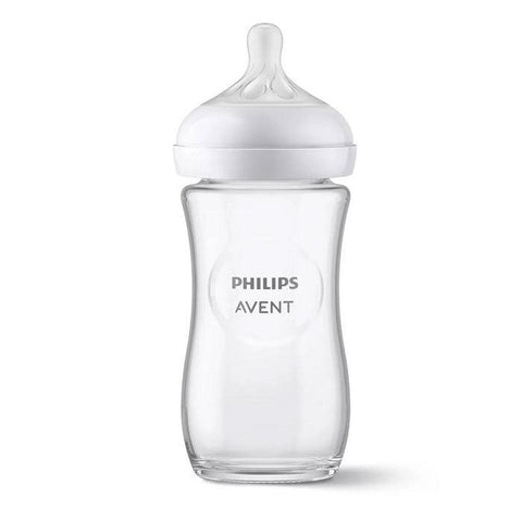 Philips Avent - Philips Avent Glass Baby Bottle Natural Response 1m+ 240ml - Mari Kali Stores Cyprus