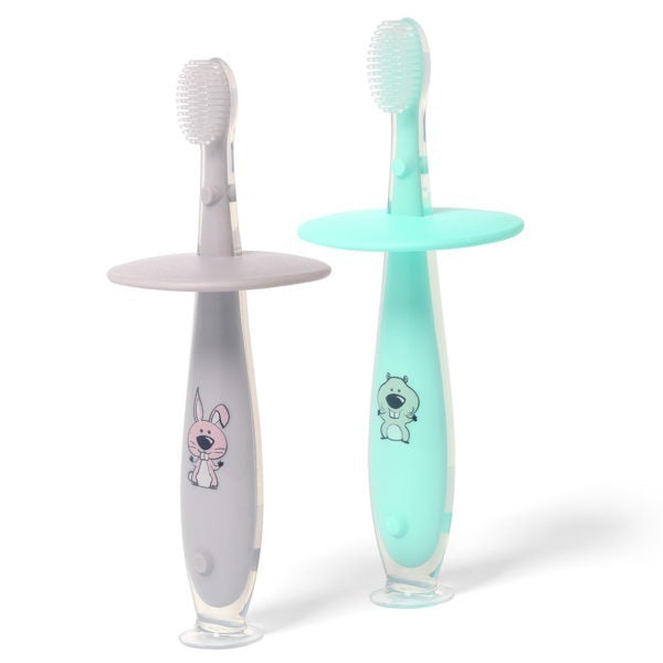 BabyOno Silicone ToothBrush 12m+
